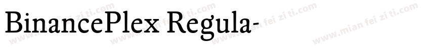BinancePlex Regula字体转换